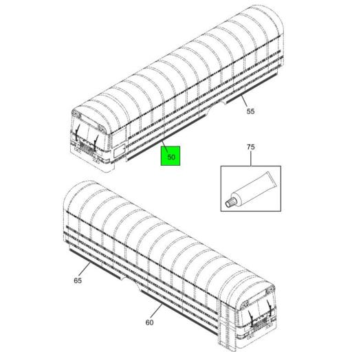 3754568C1 IC Bus | Rub Rail Rub-Rail Snow L-176 | Source One Parts Center
