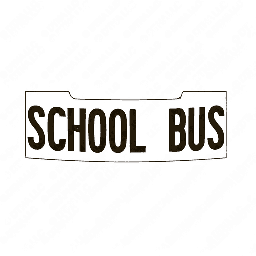 149478 Thomas Built Bus | School Bus Front Decal - Lettering/Warning 3M ...