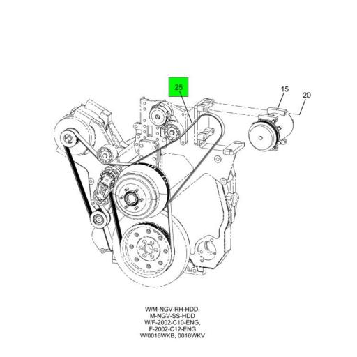 C Navistar International Serpentine Belt Fan V Ribbed