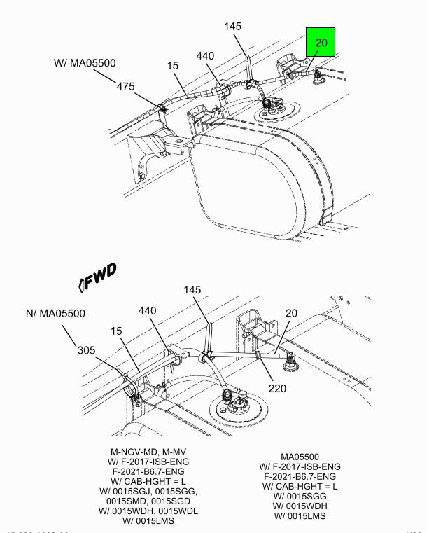 4061690C91 | Genuine Navistar International® TUBE FUEL LINE ASSEMBLY ENGINE  RETURN