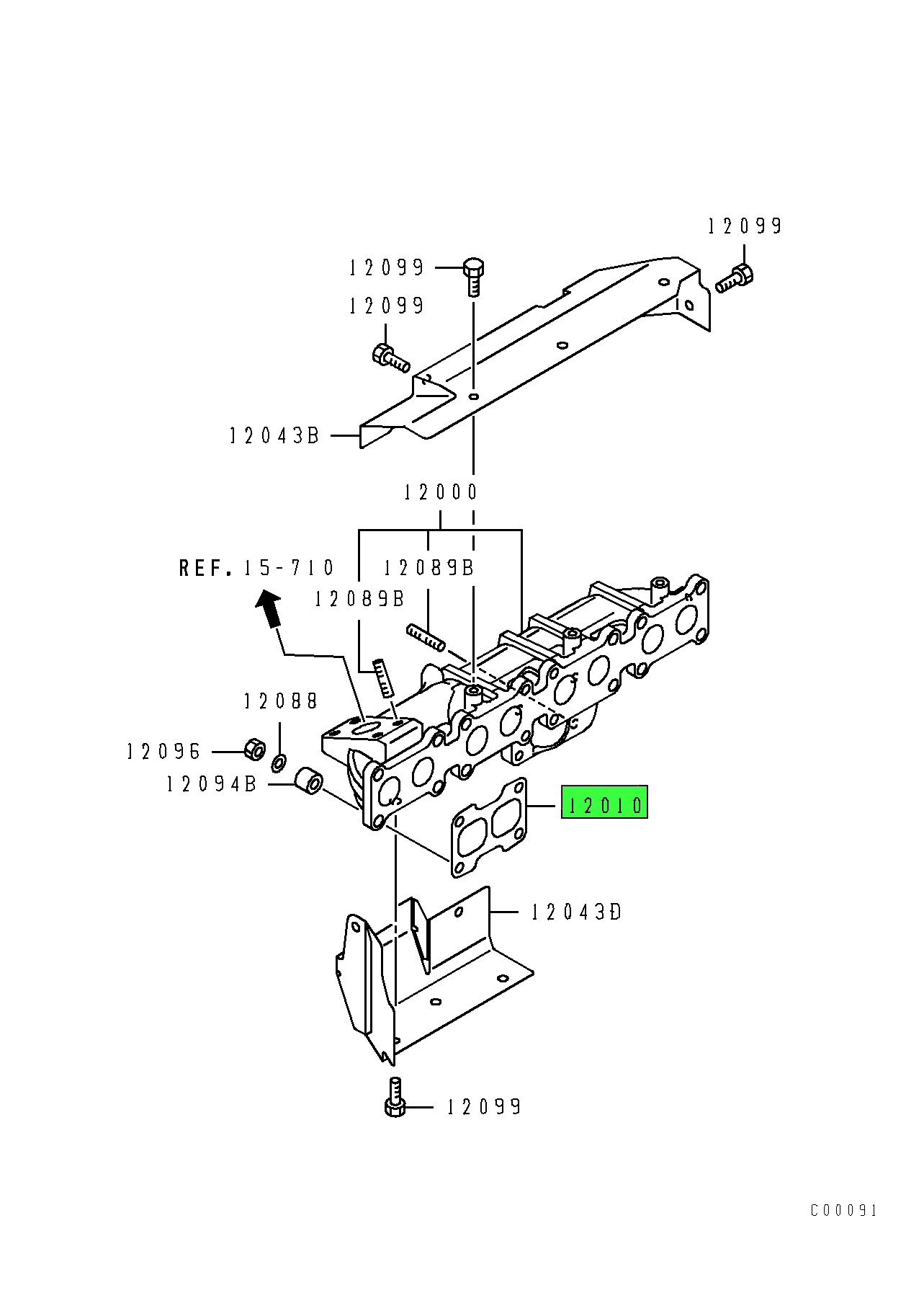 ME226533 | Genuine Mitsubishi FUSO® Exhaust Manifold Gasket