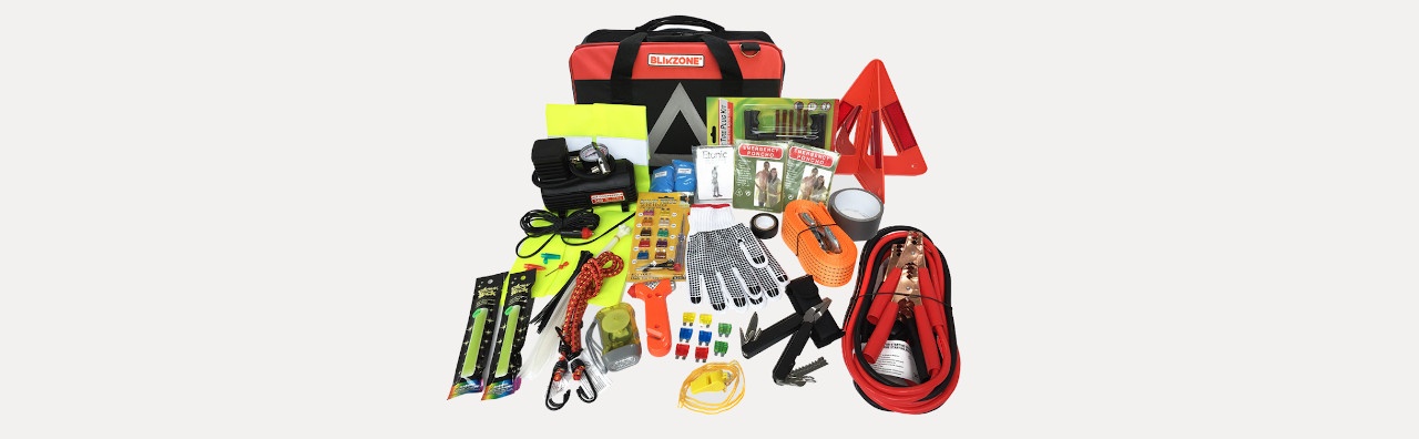 Don’t get stranded on the road without an emergency roadside bag.
