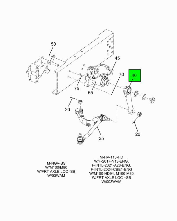 3558240C1 | Genuine Navistar International® Arm Steering Gear M80