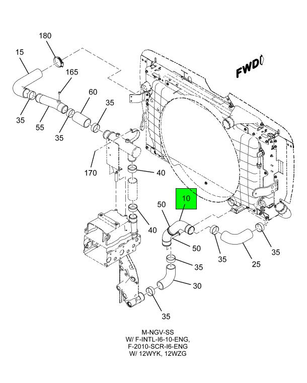 3613071C2 | Genuine Navistar International® PIPE ASSEMBLY RADIATOR LOWER