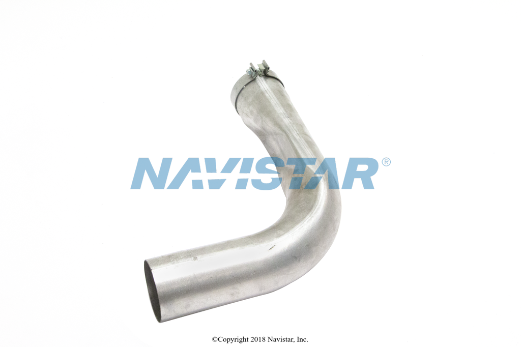 3529011C3 | Genuine Navistar International® PIPE EXHAUST 90 DEGREE ELBOW  W/CLAMP NON-BRIGHT