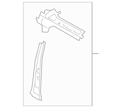 Body B-Pillar Side Roof Rail - Left, Inner