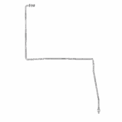 Fuel Line Tube Assembly, Right Side, 1166 mm Length, S60 14L