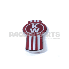 EMBLEM-HOOD KW RED VIT ENAMEL/CHROME