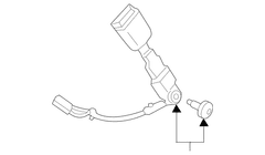 Seat Belt Receptacle Buckle <br>Component that the lap / shoulder inserts into end