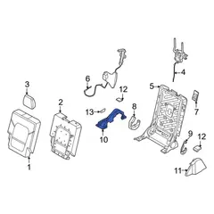 Cover Seat Back Lamp Latch - Rear, Driver, Outer