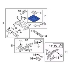 Spare Tire Compartment Floor Pan Side Extension - Rear, Center