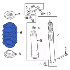 Coil Spring - Rear 1.5L (AT)