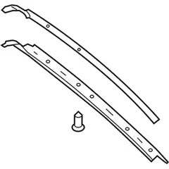 Body A-Pillar Trim Panel Weatherstrip Retainer - Left, Front (Convertible)