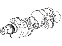 Cylinder Block Crankshaft - 6.7L