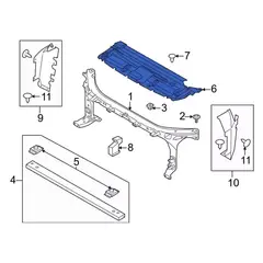 Radiator Support Access Cover Air Deflector