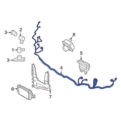 Parking Aid System Wiring Harness Distance Sensor Wire - Front, Upper