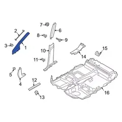 Body A-Pillar Trim Panel Windshield molding - Left