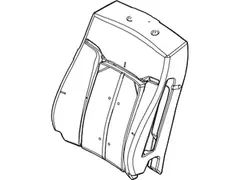 Seat Cushion Pad Back - Left, Front