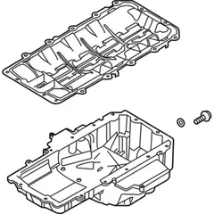 Engine Oil Pan <br>A Pan, which is attached and sealed to the bottom of an Engine, that holds