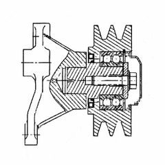 Idler Pulley Assembly for Freon Compressor, 2-Groove, S60
