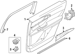 Applique Door Trim Panel - Left, Rear