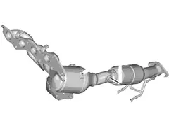 Catalytic Converter with Integrated Exhaust Manifold And Catalyst - 2.0L