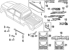 Truck Bed Side Rail Molding - Left