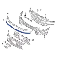 Grille Centre Cover <br>Grille Molding Bumper end Insert Surround Trim - Front, Lower, Center