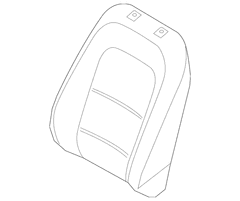 Seat Back Cushion Cover - Left, Front