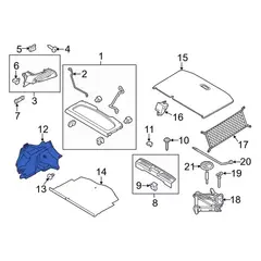 Trunk Trim Panel Load Compartment - Left