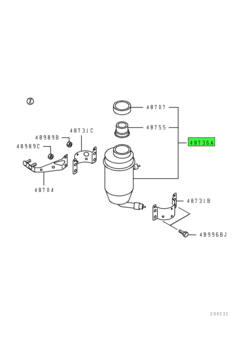 RESERVOIR ASSY,P/S OIL 1