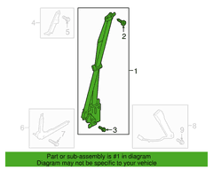 Belt Seat <br>Seat Lap and Shoulder Fender bracket Retractor