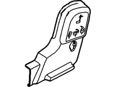 Shield Seat Back Recliner Adjustment Mechanism Cover - Left, Rear, Outer