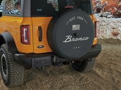 Bronco 66, Opaque White Ink Spare 33 inch Tire Cover