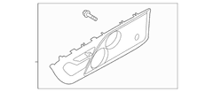 Door Trim Molding Retainer - Left, Front
