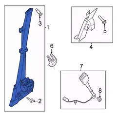 Seat Belt Retractor Pretensioner - Front