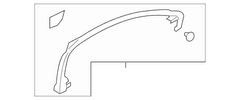 Door Window Molding Decal - Right, Front