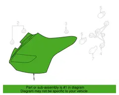 Door Interior Trim Panel - Left, Rear (Premium)