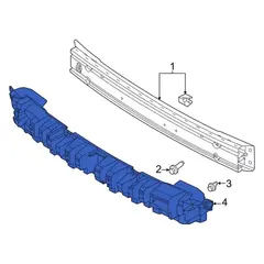 Bumper Impact Absorber Isolator Support - Front