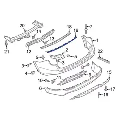LMTD Molding <br>Bumper Trim Bezel Bumper grille Cap Cover Insert strip MOULDING Bar Pad Side - Rear
