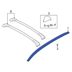 Roof Luggage Carrier Side Rail Rack Cross - Left