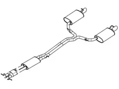 Exhaust Muffler Converter - 3.5L