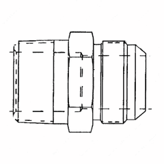 Fitting - One Tube, for S60 14L DDEC IV, 2002 Non-EGR