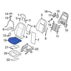 Seat Cover Cushion - Front, Driver