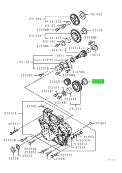 SHAFT,INJECTION PUMP IDLER GEAR 1