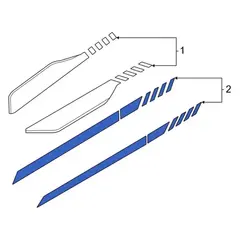 Hood Decal Wheel Arch molding Graphics - Front (Sport)