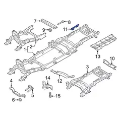 Chassis Frame Reinforcement Trailer Coupling Support Bracket - Left, Inner