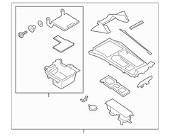Console Panel Top <br>Panel used for the Bezel Cover Finish Overhead Trim Sandstone - Upper