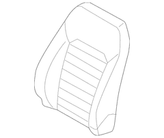 Seat Back Cushion Cover - Left, Front, Driver