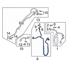 Tube Air Conditioning (A/C) Refrigerant Discharge Hose